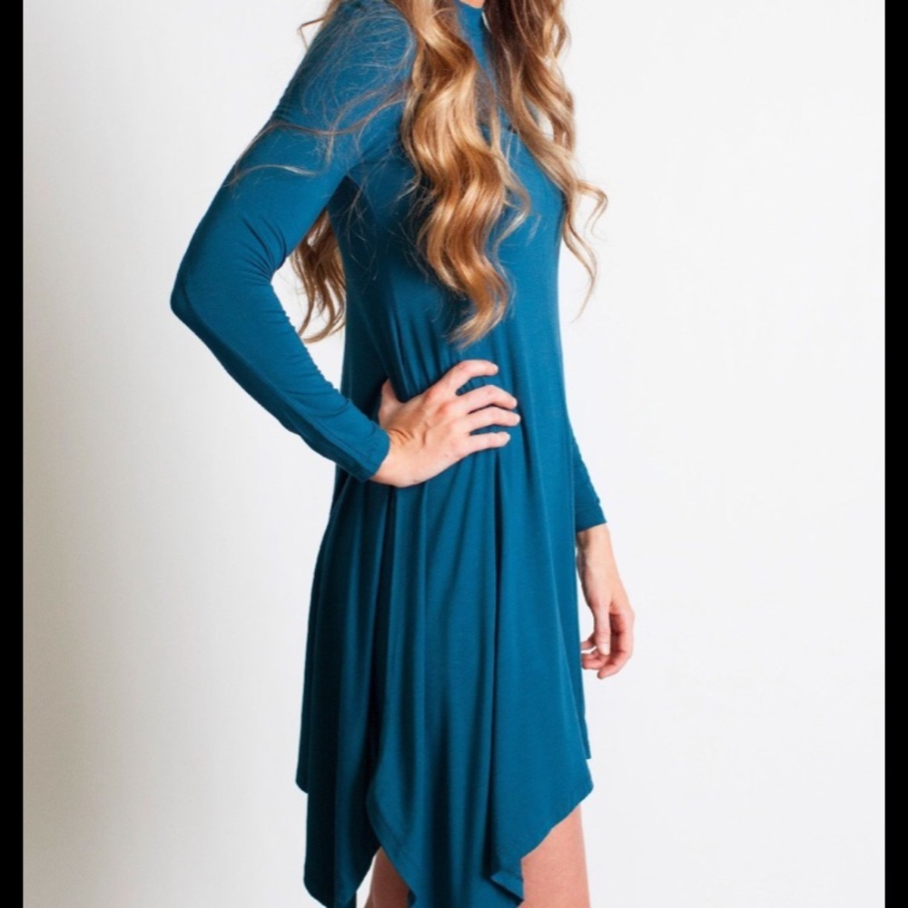 PIKO blue handkerchief dress new without tags